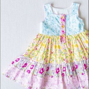 SweetHoney Pastel Floral Kids Dress